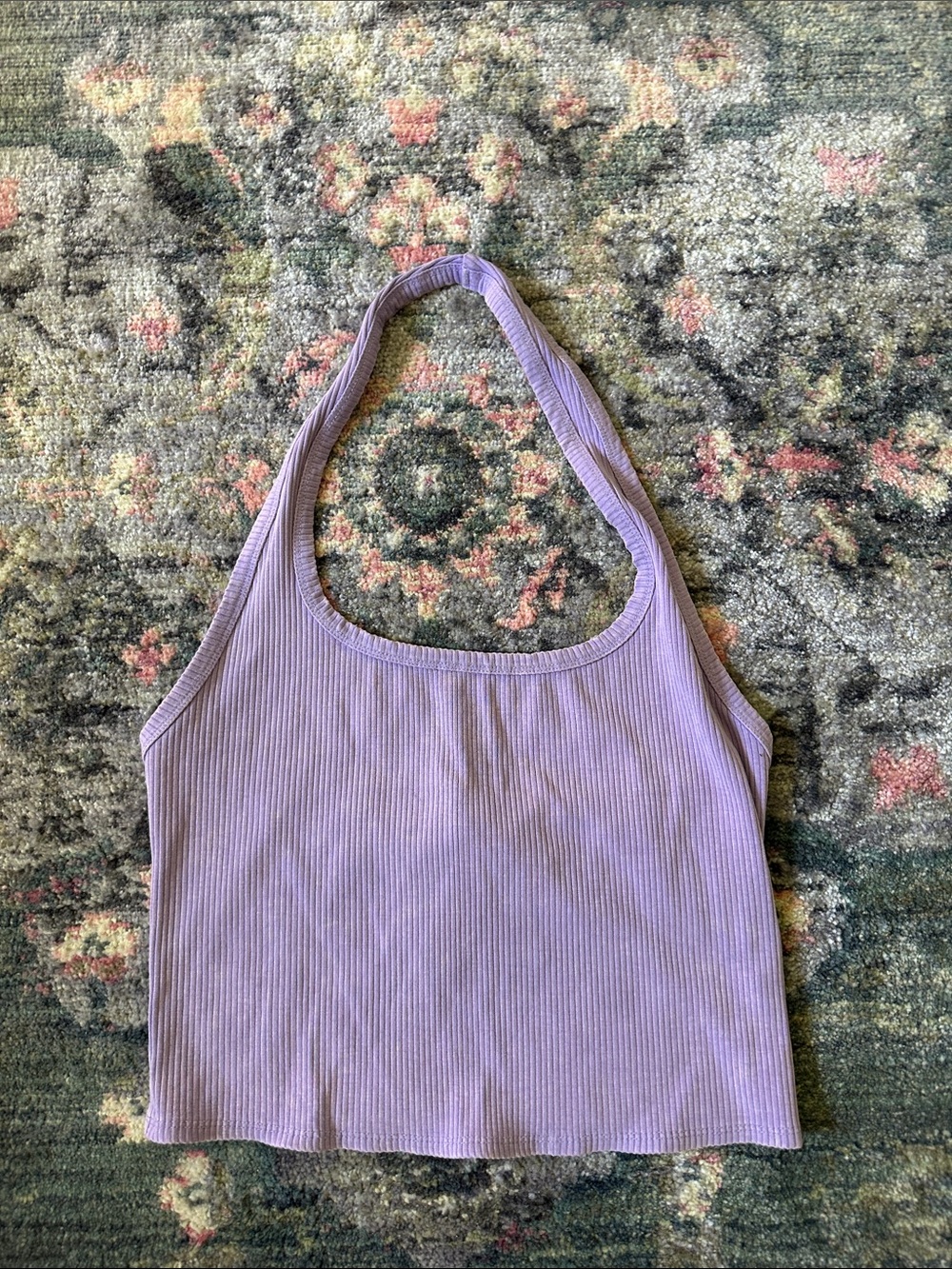 wild fable Lavender Ribbed Halter Tank Women’s Medium Like New Cutesy Girly Chic
